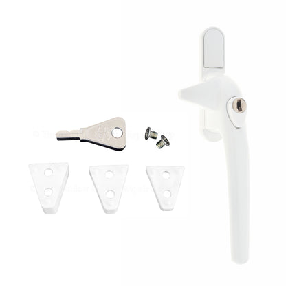 Genius Cockspur Window Handle 9mm to 21mm White